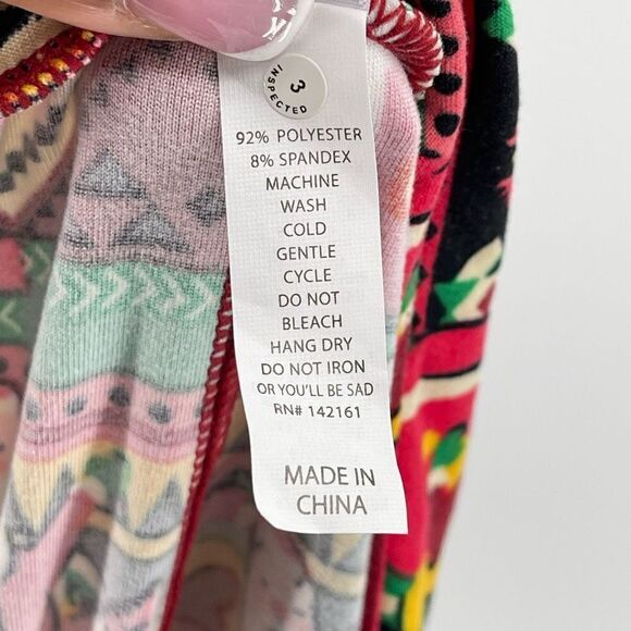 LULAROE Tall & Curvy Santa Claus Aztec Kwanzaa High Rise Christmas Leggings - Picture 10 of 13